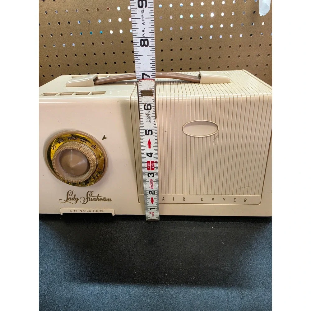 Vintage Lady Sunbeam Hair Dryer Model Cream Portable Nail Dryer 1957 Retro-WORKS